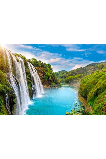 media Photo wallpaper Cascada46 Waterfall on the hill, 300 x 200 cm