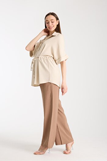 Işşıl Işşil Y0024-Bat Sleeve Maternity Clothing Tunic-Jacket