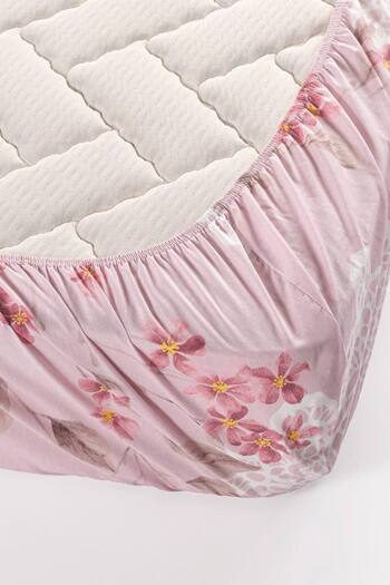 Sudemhome Oslo Double Cotton Sheet Elastic Pique Set Powder