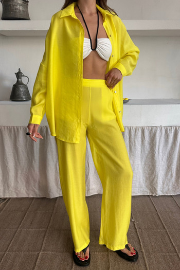Edolika Shirt - Pants Suit - Yellow