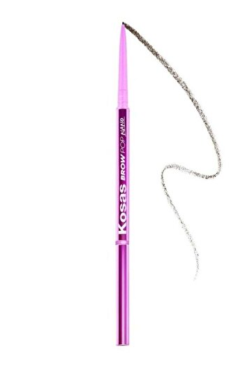 KOSAS Brow Pop Nano Ultra-Fine Detailing & Feathering Eyebrow Pencil, Black - Black