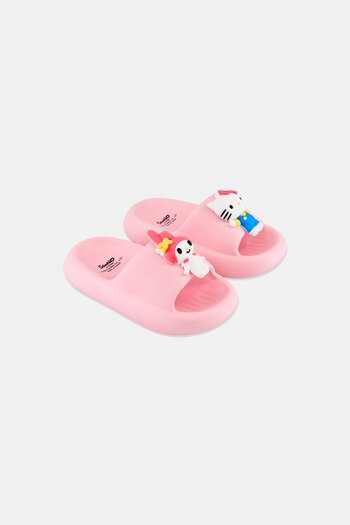 SANRIO Toddlers Girl Hello Kitty Slip On Slippers, Pink