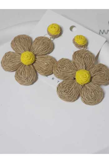 Lujo Straw Earrings