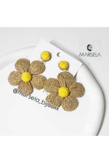 Lujo Straw Earrings