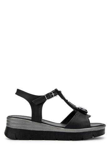 Tamer Tanca Women's Vegan Black Heeled Sandals