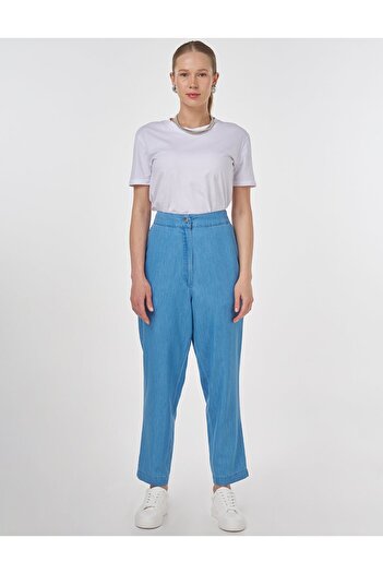 Kayra Relaxed Cut Lyocell Trousers Ice Blue