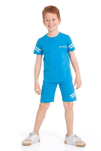 CiciTime Çocuk Modası Set casual Capri pentru băieți cu pantaloni scurți de vară
