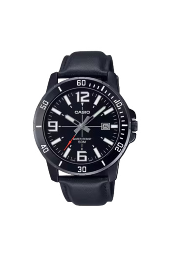 Casio Men's Analog Black Dial Watch - MTP-VD01BL-1BVUDF
