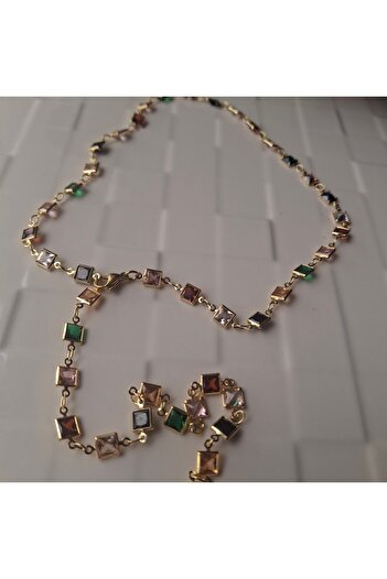 azra takı tasarım Y' Necklace Handmade, Zircon Stone, Multi-Use Women's Necklace