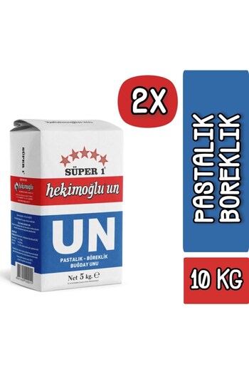 HEKİMOĞLU UN 5 Kg Pastalık - Böreklik Buğday X 2 Adet