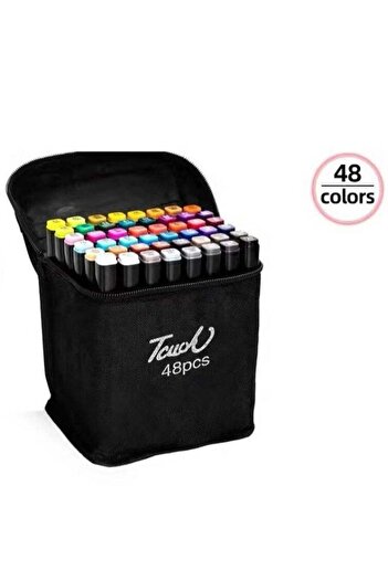 MARANKİ Touch Color Drawing Markers Set – 48 Colors