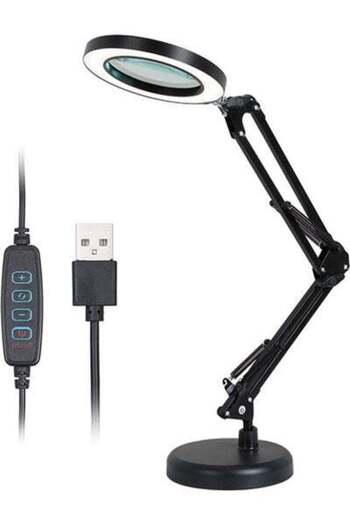 HALAMODO LED Desk Lamp Black 43x7.5x26.5cm