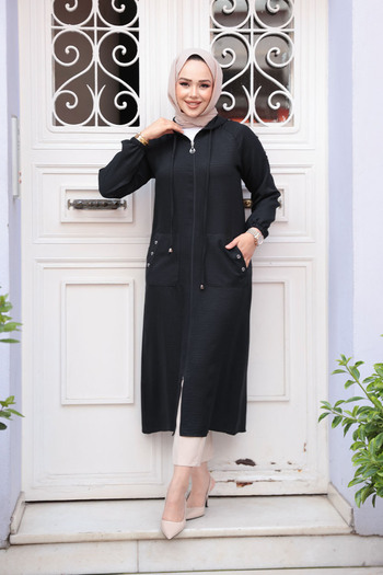 Neva Style Hooded Black Hijab Cap 511s