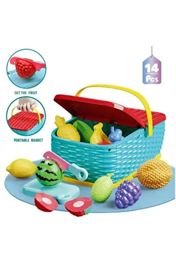 MARAH TOYS Fruit Cutting Basket Toy Set - 14 Pieces