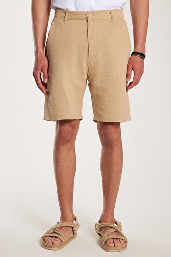 Tudors Men's Regular Relaxed Fit Side Pocket Zippered Bermuda Shorts