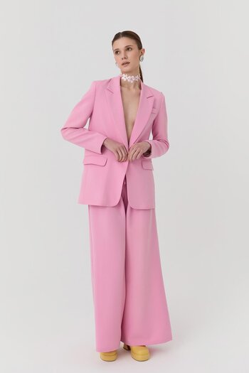 Quzu Oversize Blazer Jacket Pink