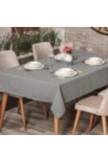 Cotton Box Tablecloth 155 x 220 cm Cotton Box, Plain Grey