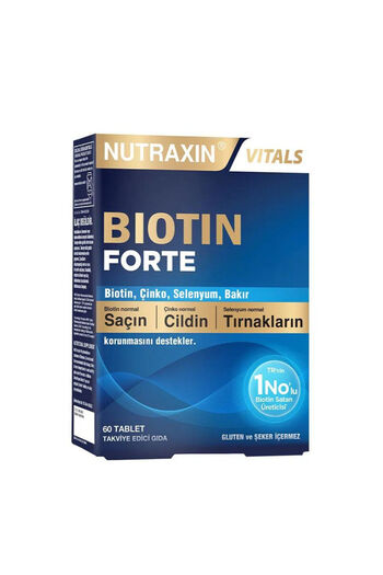 Nutraxin Biotin Forte 5.000 Mcg 60 Tbl 3 Pack - Biotin, Zinc, Selenium, Copper