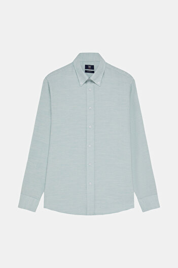 W Collection YEŞİL UZUN KOLLU GÖMLEK