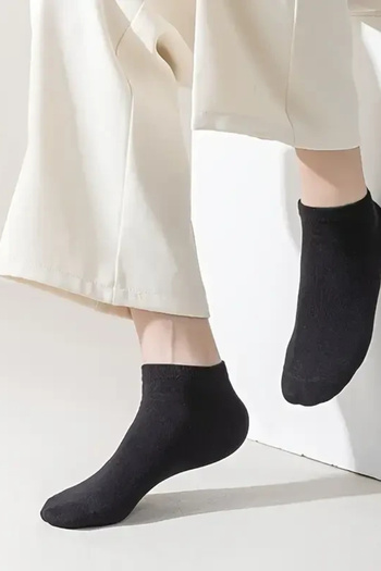Esinti Economical Pack of 10 White Black Women Men Unisex Sports Booties Socks