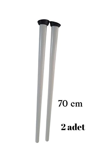 Ema orman 70 cm 2 Pieces White Table Leg Conical (Apparatus Included)