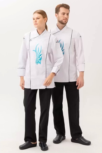 Kardelen İş Elbiseleri Libani Sleeves Folding Cook Jacket