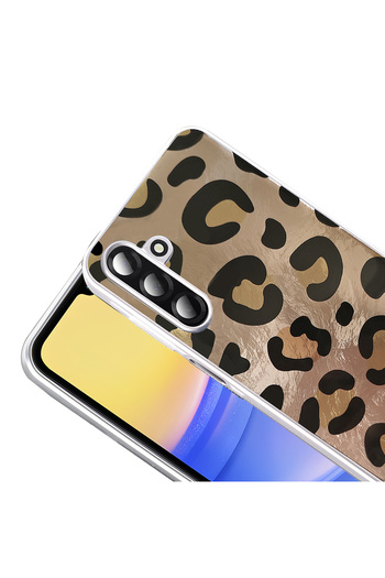 Rivor Samsung Galaxy A26 Uyumlu Kılıf Kamera Çıkıntılı Fiyonk Ve Leopar Desenli Şık, Estetik Silikon Kapak