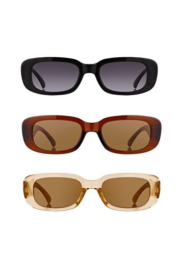 Kinary Uv400 Korumalı Unisex Güneş Gözlüğü 3'lü Fırsat Seti 1047