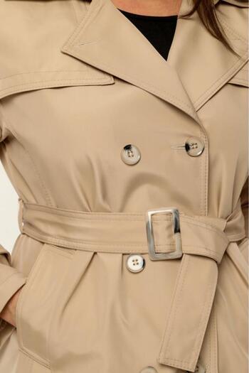 Jamila Medium Size Women's Large Size Seasonal Trench Coat