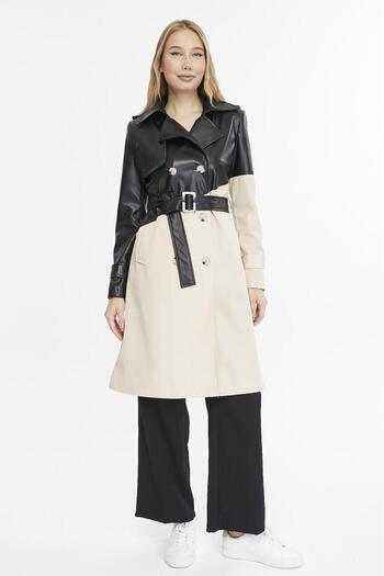 Jamila Leather Women's Trench Coat