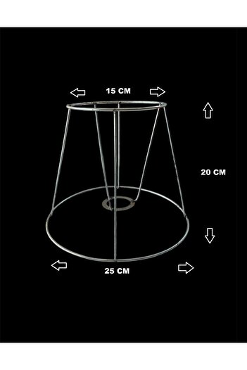CONANA Lampshade Headboard Skeleton Wire 3mm Stainless Galvanized Metal (25 cm)