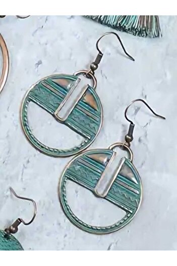 Ivory Pearl Ethnic Otanic Bronze Retro Earrings