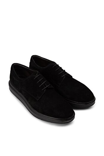 Deery Γνήσια Suede Black Comfort Casual Ανδρικά Παπούτσια