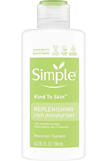 Simple Kind To Skin Replenishing Rich Moisturizer, 12-hour Moisturization For All Skin Types - 124 ml