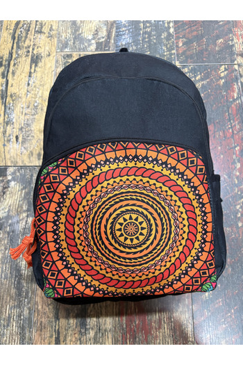Street Bag Етнічний богемський рюкзак - 3 відділення, широкий, ортопедичний, для школи та подорожей