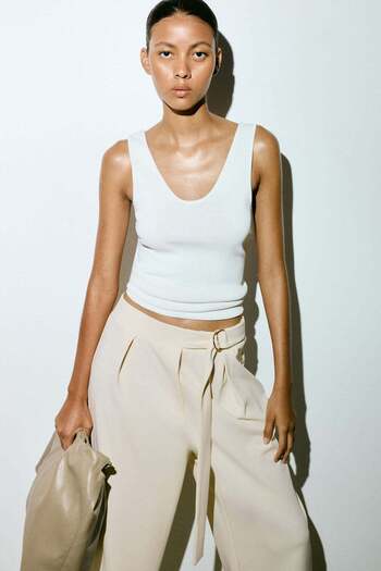 H&M Belted trousers