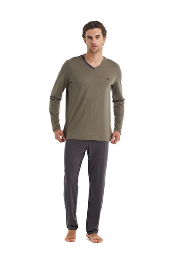 Blackspade Men's Pajama Set 40090 - Khaki
