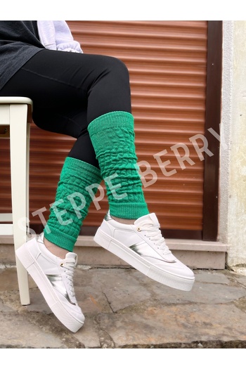 STEPPE BERRY Women's Leaf Green Tone Leggings