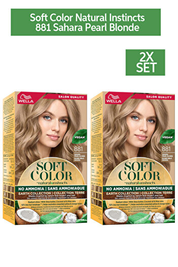Wella Soft Color Earth Collection - Natural Instincts Hair Color - 881 Sahara Pearl Blonde x2