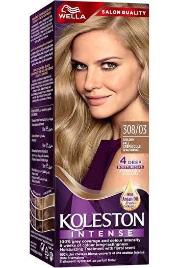 Wella Koleston Intense – Long-Lasting, Vibrant Hair Color – 308/03 Golden Fall x2