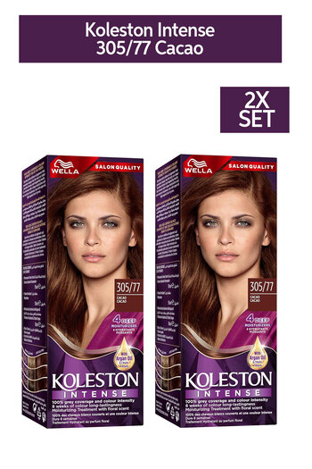 Wella Koleston Intense – Long-Lasting, Vibrant Hair Color – 305/77 Cacao x2