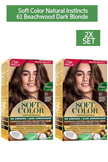 Wella Soft Color Earth Collection - Natural Instincts Hair Color - 61 Beachwood Dark Blonde x2