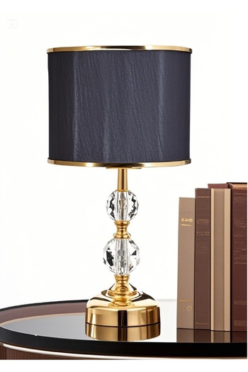 571 Store T Series Table Lampshade - Metal and Glass Body, Fabric Headboard