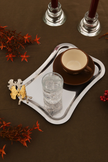 AKSESUAR EVRENİ Naldo Italian Model Butterfly Detailed 1 Presentation Tray