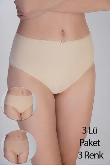 cotonhause Pachet de 3 chiloți – Bumbac Confortabil Cutie Cafea Mink