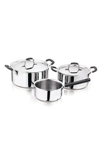 MasterPro FOODIES 5-Piece Stainless Steel Cookware Set