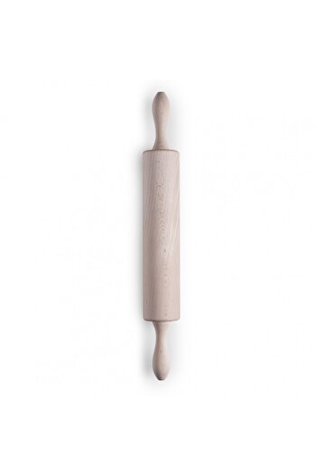 zeller Wooden rolling pin, rotating handles, 47 x 6 cm