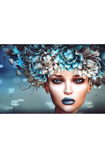 media Abstract woman head wallpaper2, 300 x 200 cm