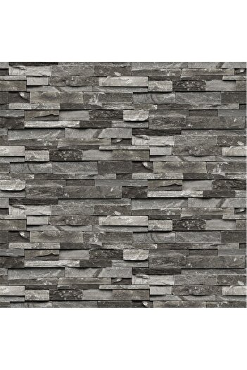 media Photo wallpaper Black stone wall, 250 x 200 cm