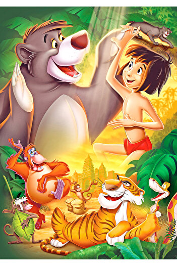 media Self-adhesive and washable wall mural The Jungle Book, 135 x 225 cm